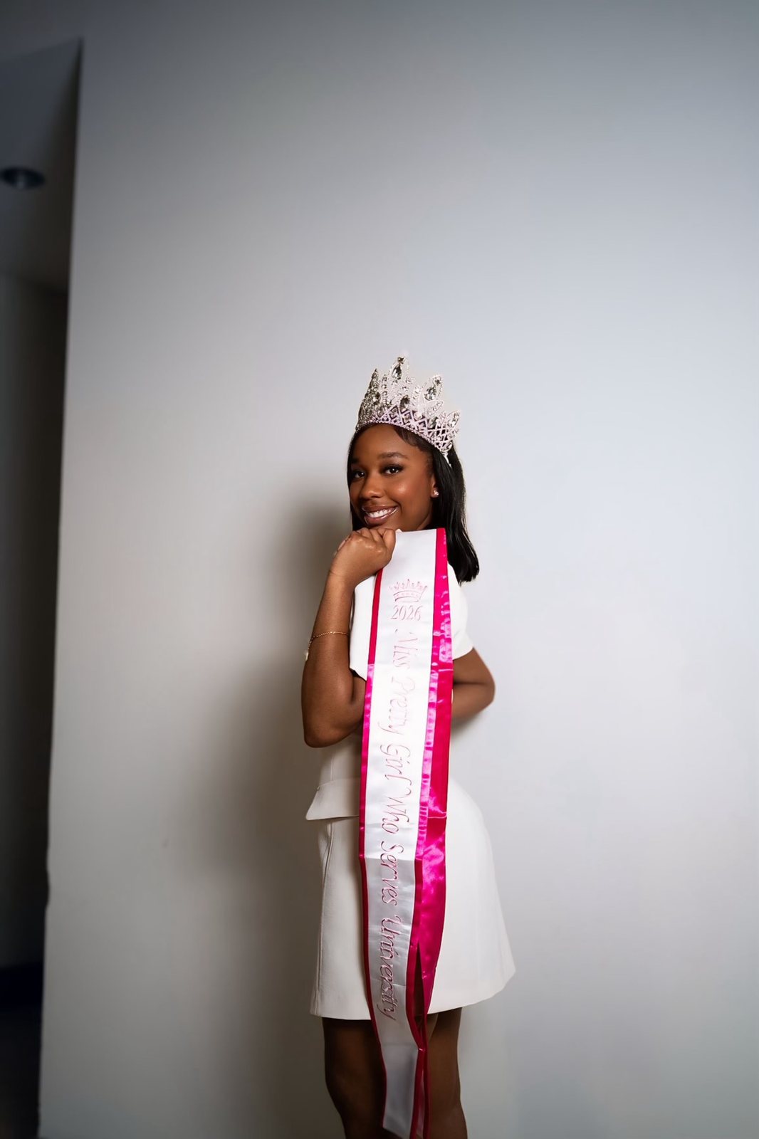Faith Anderson in her sash